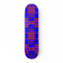 red and blue skateboard