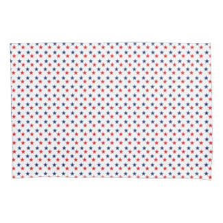 Red and Blue Stars Pillow Case Set Pillowcase