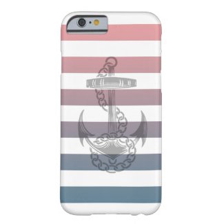 Red and Blue Striped Anchor iPhone 6 Case