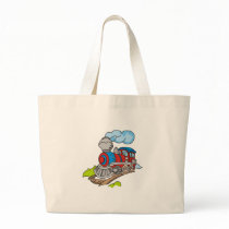 Red and Blue Train Bags