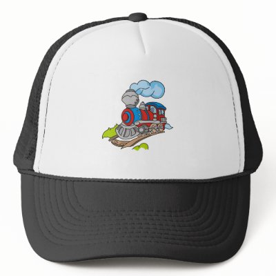 Red and Blue Train Hat by toddlersplace