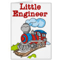 Red and Blue Train Little Engineer cards