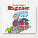 Red and Blue Train Little Engineer mousepads