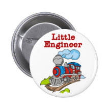 Red and Blue Train Little Engineer Pins