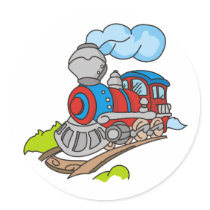 Red and Blue Train stickers