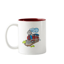 Red and Blue Train Tshirts and Gifts Mug
