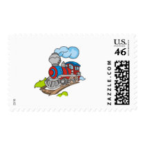 Red and Blue Train Tshirts and Gifts Stamps