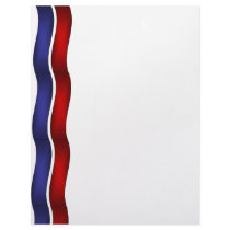Red and Blue Waves Custom Letterhead