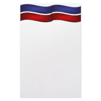 Red and Blue Waves Personalized Stationery