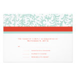 Red and Blue Wedding Invitation RSVP