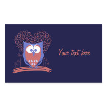 Red and Blue Whimsical Cute Owl Custom stickers stickers