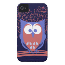 Red and Blue Whimsical Cute Owl iPhone 4 4s case casemate cases