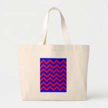 Red and Blue Zig Zags Bag
