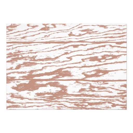 Red and Brown Chic Wood Grain Wedding Invitation