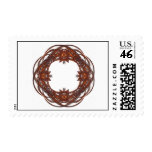 Red and Brown Ornate Wreath Frame Stamp