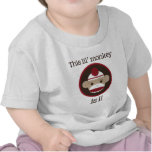 Red and Brown Sock Monkey: First Birthday Tee