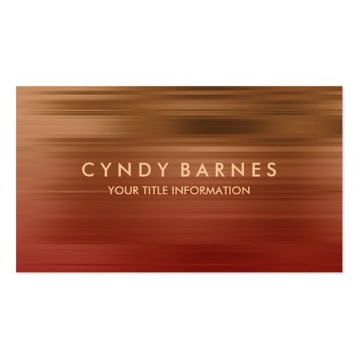 Red and Copper Stripe Business Card