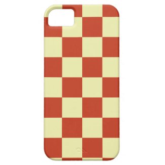 Red and Cream Checkered iPhone 5 Covers