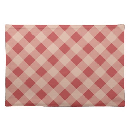 Red and Cream Gingham Placemat Zazzle
