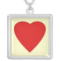 Red and Cream Love Heart Design. Jewelry