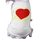 Red and Cream Love Heart Design. Pet Clothing