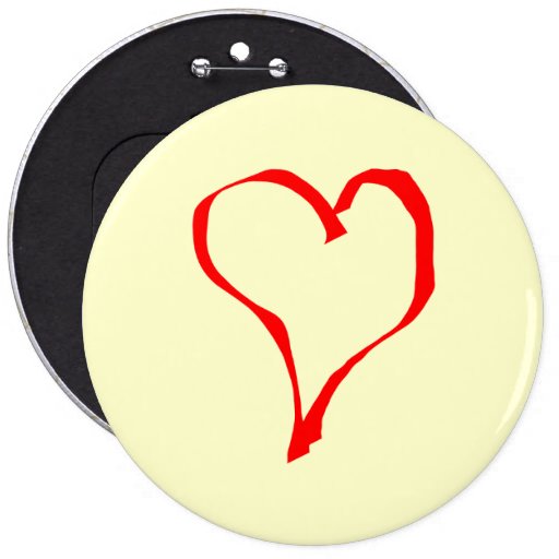 Red and Cream Love Heart Design. Pin