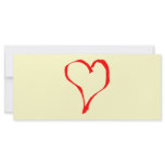 Red and Cream Love Heart Design. Rack Card
