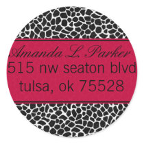 Red and Giraffe Print stickers