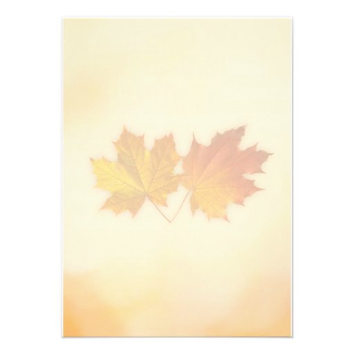 Red and gold autumn maple leaves Rehearsal Dinner Custom Invites
