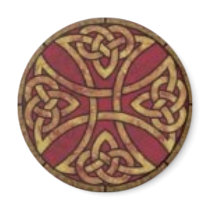 Red and Gold Celtic Knot Refrigerator Magnet