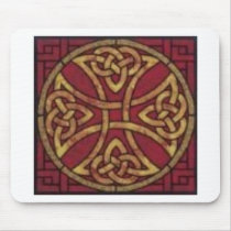Red and Gold Celtic Knot mousepads