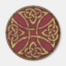 Red and Gold Celtic Knot Refrigerator Magnet