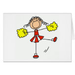 Red and Gold Cheerleader Cards