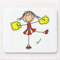 Red and Gold Cheerleader mousepads