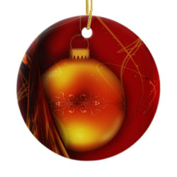 Red and Gold Christmas Ornament Holiday Gifts