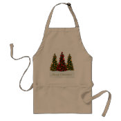 Red and Gold Christmas Tree Apron apron