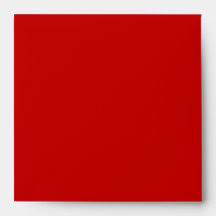 Red and Gold Custom Envelope with Floral Design