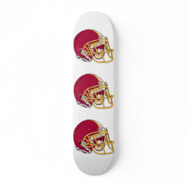 red and gold football helmet vector graphic skateboards