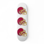 red and gold football helmet vector graphic skateboards