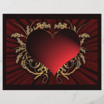 Red and gold heart design custom flyer