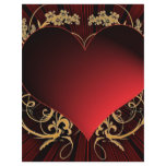 Red and gold heart design letterhead