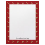 Red and Gold Holly Diamond Letterhead