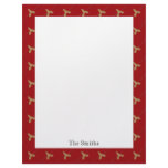 Red and Gold Holly Diamond Letterhead