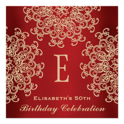 RED AND GOLD INDIAN INSPIRED BIRTHDAY INVITATION