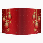 red and gold ornaments notebook binders