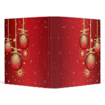 red and gold ornaments notebook binders
