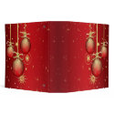 red and gold ornaments notebook binders