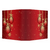 red and gold ornaments notebook binders