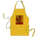 RED AND GOLD ROOSTER aprons