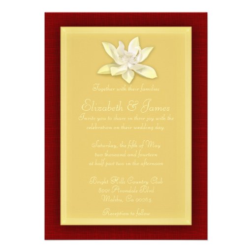 Red And Gold Wedding Invitations